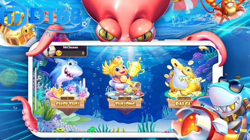 DT68 game bắn cá đổi thưởng – Săn vàng cực đã, nổ hũ liền tay 4 Các Loại Cá và Phần Thưởng